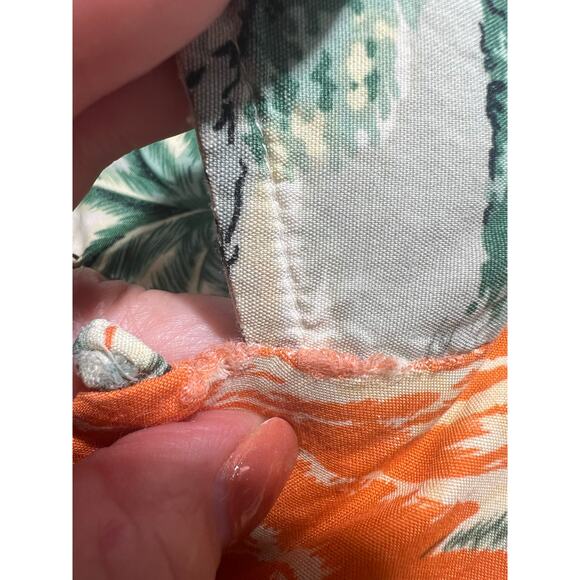 American Eagle Outfitters Size Med Hawaiian Shirt Collared Button Up Multi Color - Picture 6 of 7